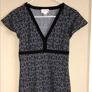 Black & white midi dress